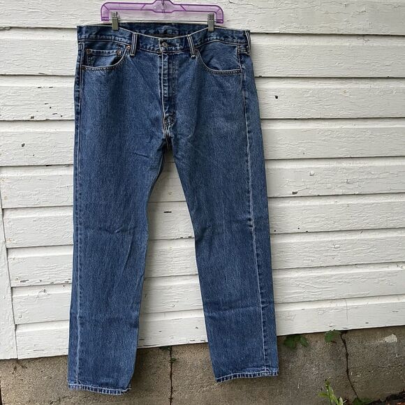 LEVI’S 505 REGULAR FIT JEANS, Medium Stonewash- Size 40x34 - Picture 3 of 7